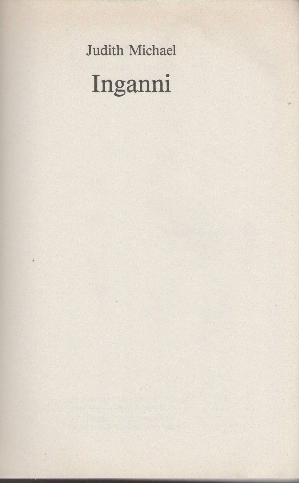 INGANNI - JUDITH MICHAEL   ED. CDE 1983
