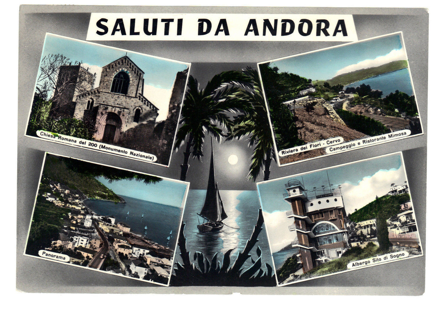 ANDORA - 4 VEDUTE - V1956 - ACQUERELLATA