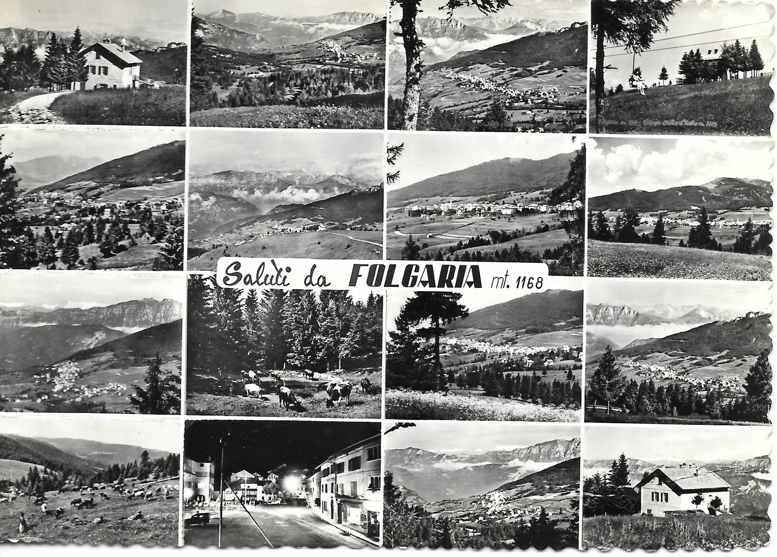 SALUTI DA FOLGARIA - 16 VEDUTINE - V1960