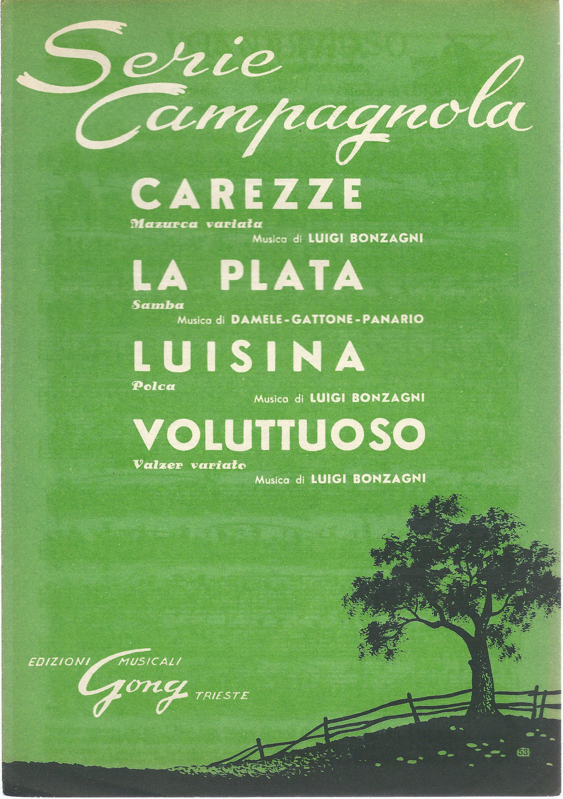 LA PLATA Damele,Gattoni,Panario- CAREZZE, LUISINA, VOLUTTUOSO Bonzaghi# SPARTITO