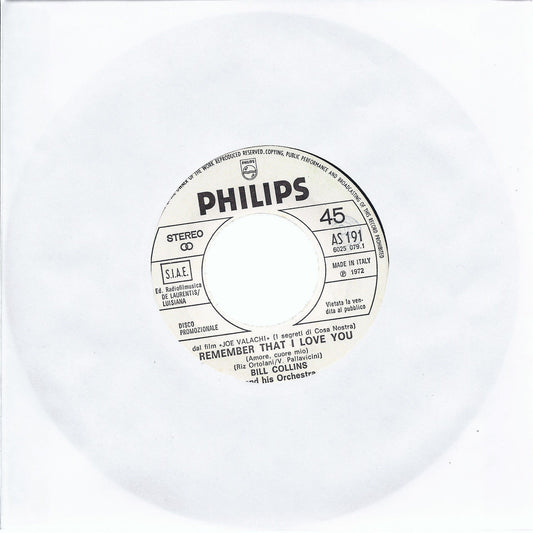 REMEMBER THAT I LOVE YOU # BILL COLLINS -- KING THADDEUS # JOE TEX - Promo, whit