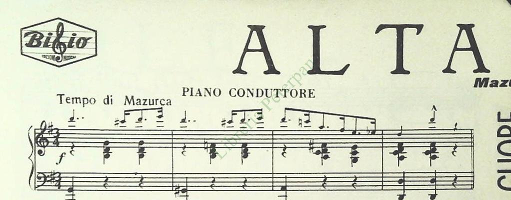 GIRASOLE- valzer viennese -ALTALENA.mazurca - SPARTITO-SHEET MUSIC