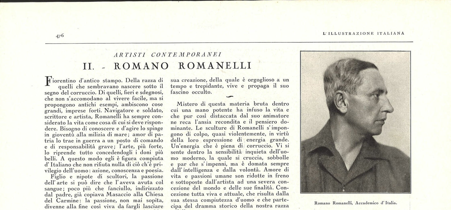 ROMANO ROMANELLI - CLIPPING-RITAGLI DI GIORNALE