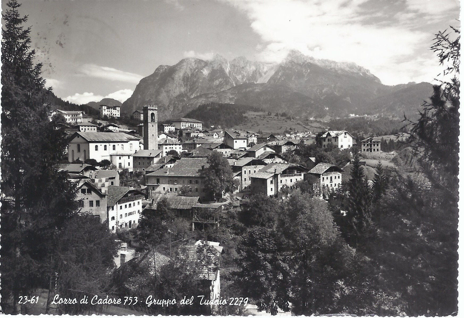 LOZZO DI CADORE - GRUPPO DEL TUDAIO - V 1962 - FG