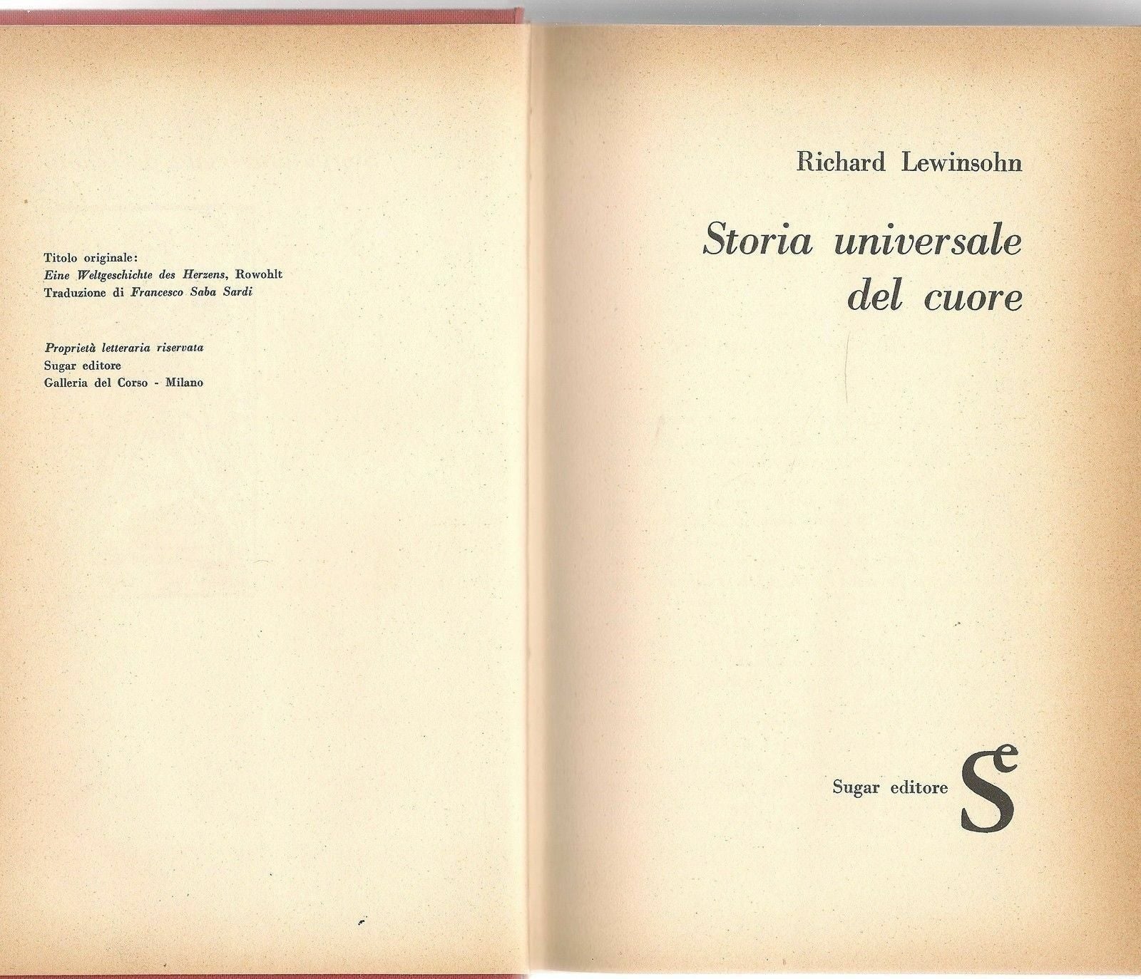 STORIA UNIVERSALE DEL CUORE - RICHARD LEWINSOHN