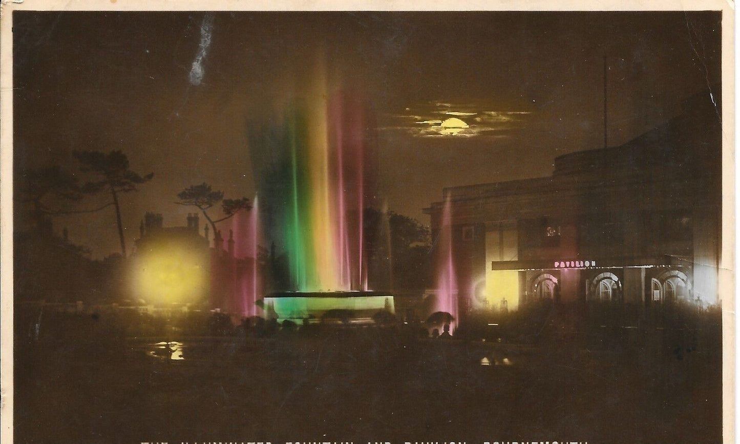 BOURNEMOUTH - THE ILLUMINATED FOUNTAIN AND PAVILION - V/T