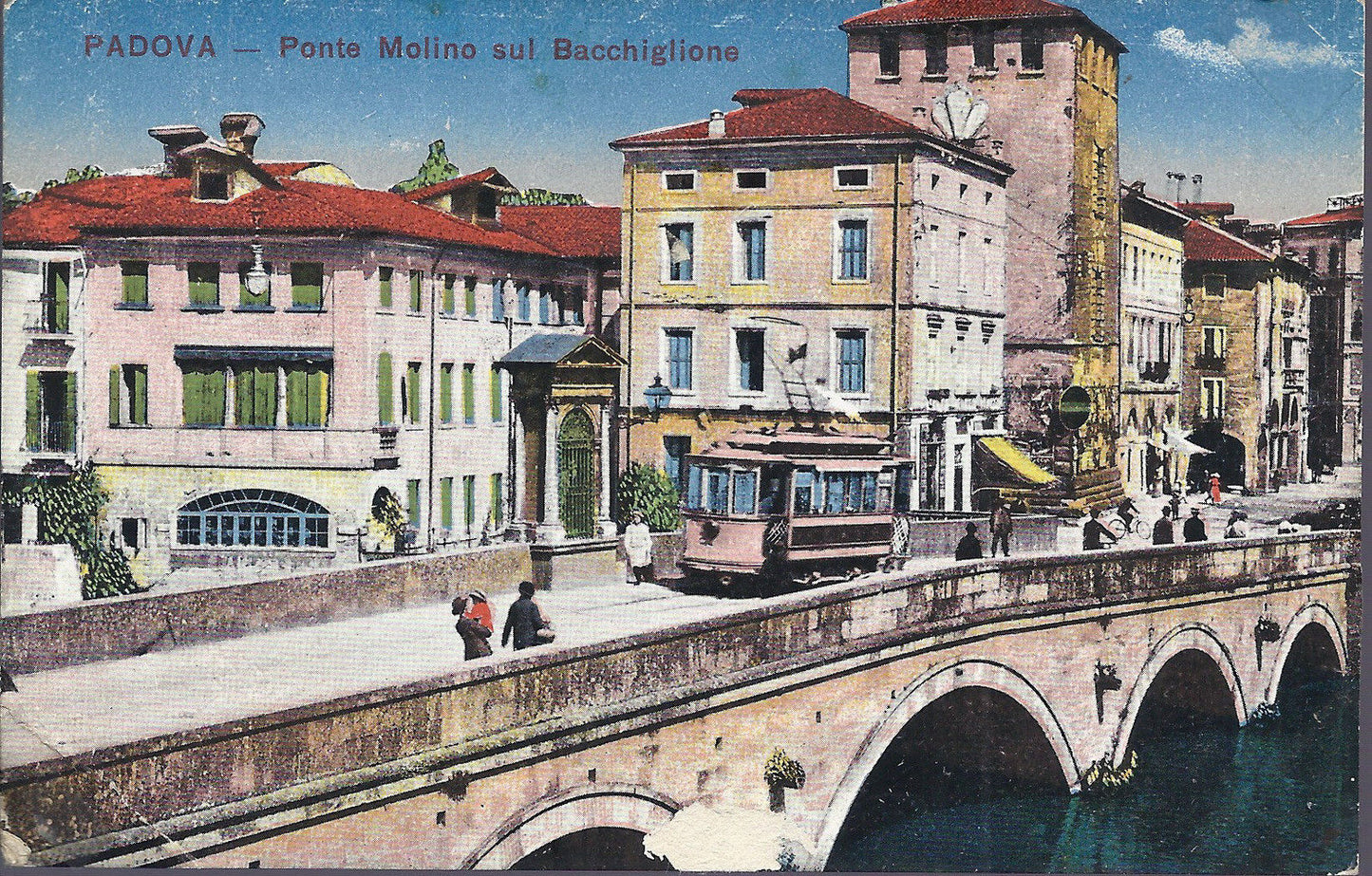 PADOVA - PONTE MOLINO SUL BACCHIGLIONE - VIB 1918 - FP - TRA