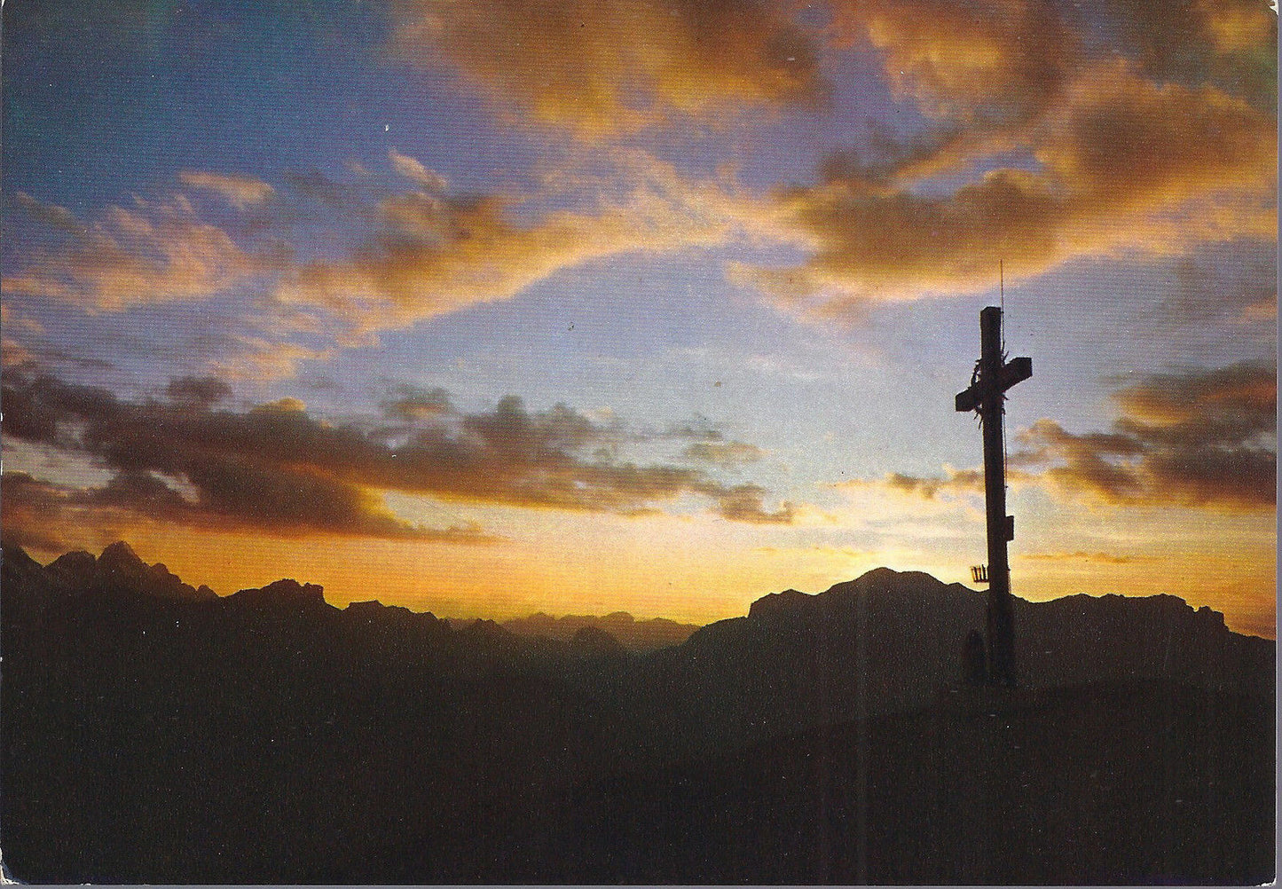 COL DI LANA - CROCE RICORDO AI CADUTI - TRAMONTO SUL GRUPPO 