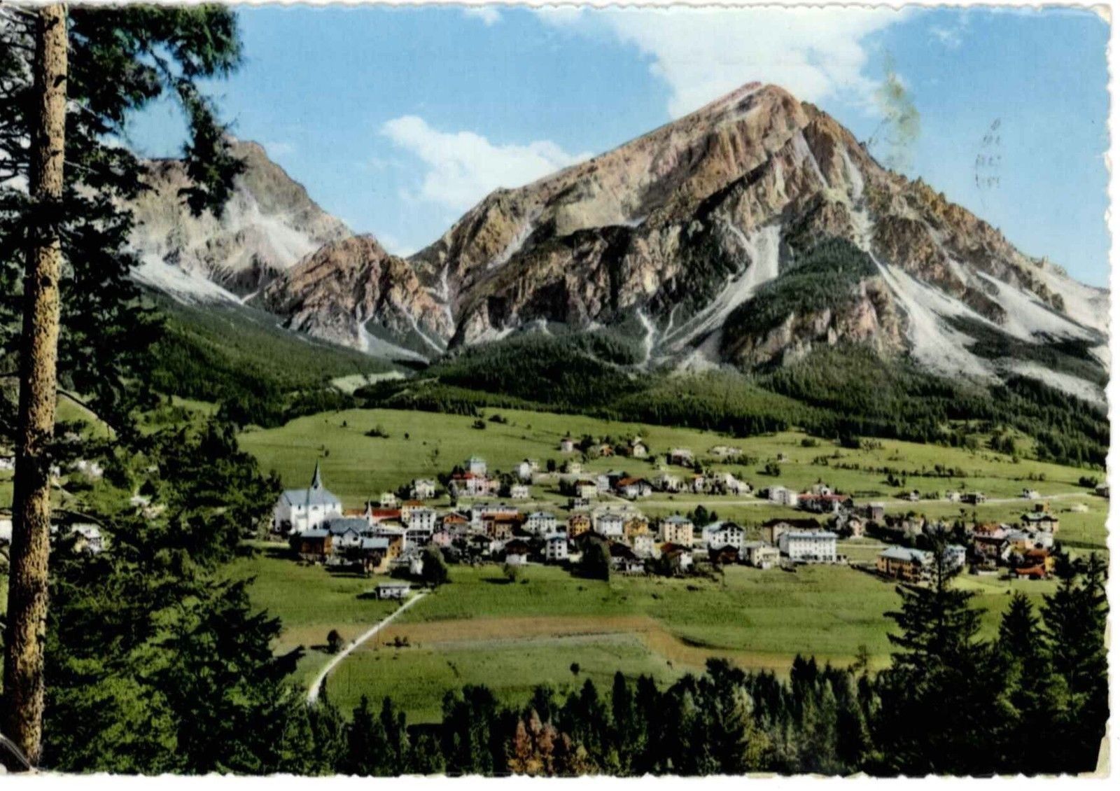 SAN VITO DI CADORE - BELLUNO - PANORAMA-1960-ACQUARELLO