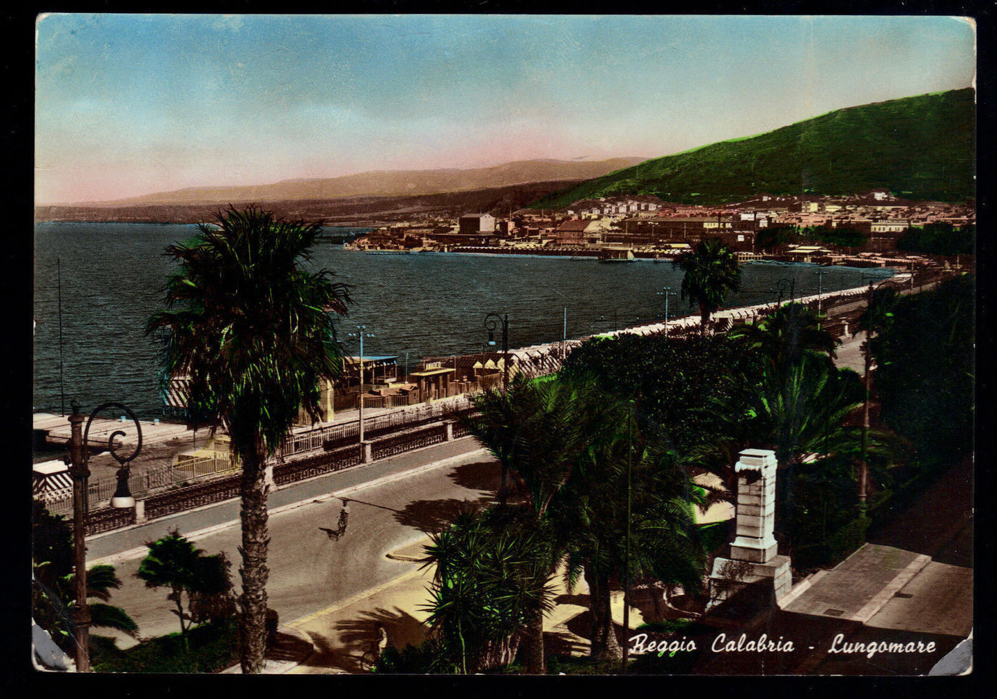 REGGIO CALABRIA - LUNGOMARE - V1952 - ACQUERELLATA