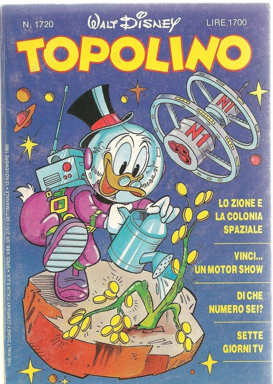TOPOLINO N° 1720 - 13 NOVEMBRE 1988