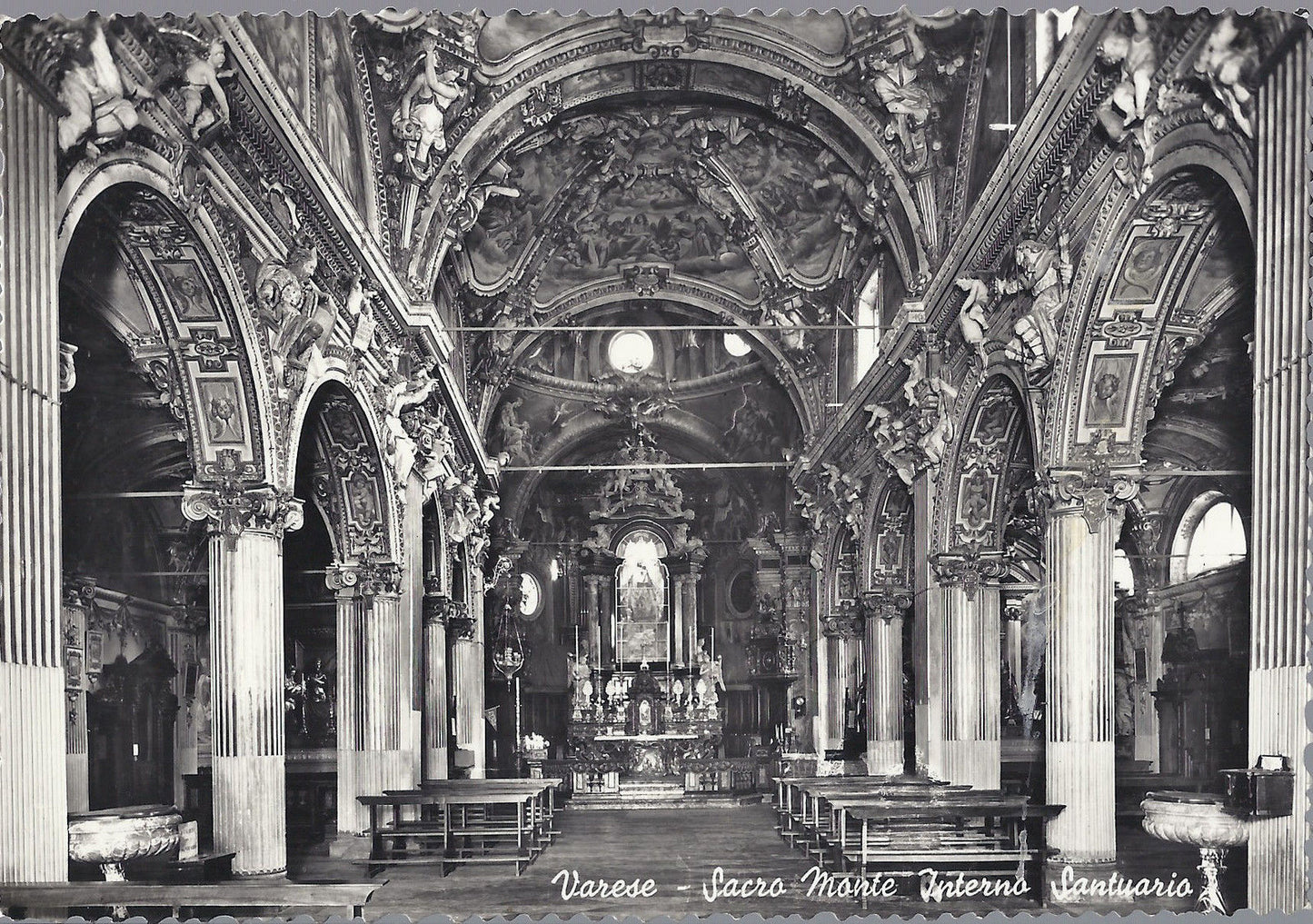 VARESE - SACRO MONTE - INTERNO SANTUARIO - V 1959 - FG