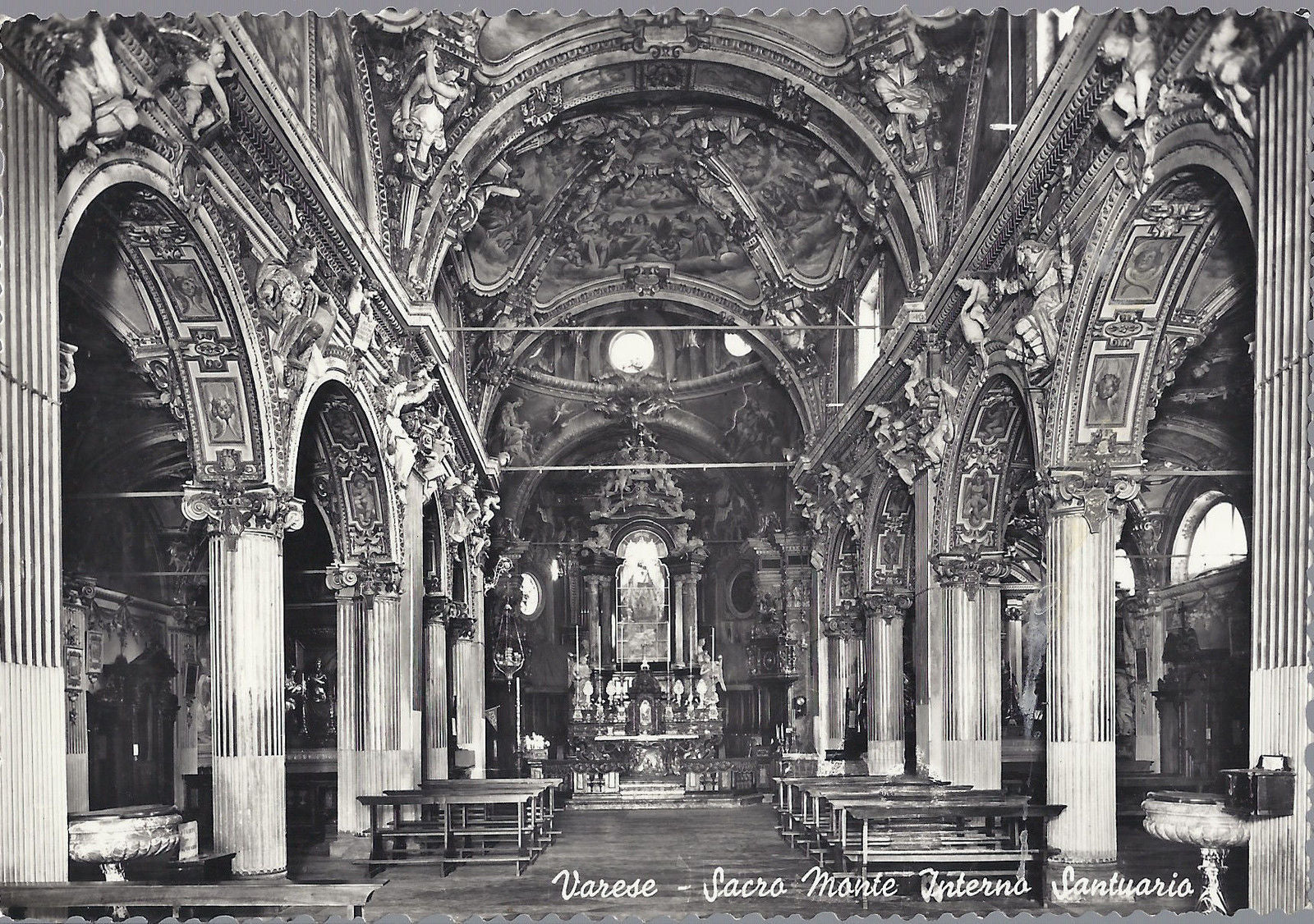 VARESE - SACRO MONTE - INTERNO SANTUARIO - V 1959 - FG