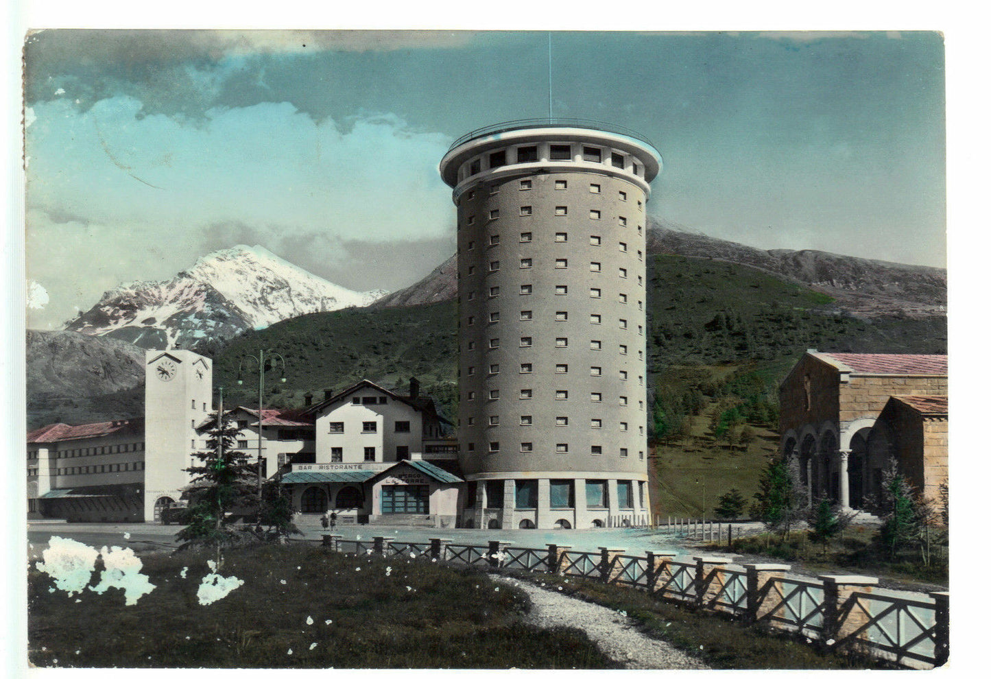SESTRIERES - SCORCIO PANORAMICO - V1955 - ACQUERELLATA