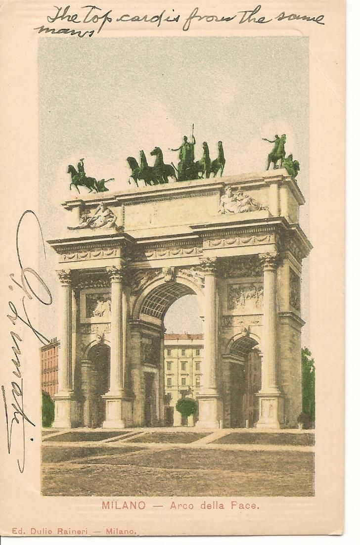 MILANO - ARCO DELLA PACE - COLORATA - V - DORSO UNITO