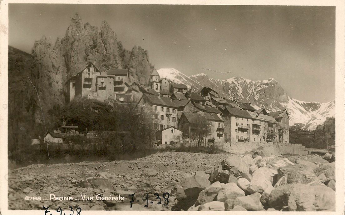 PEONE - VUE GENERALE FRANCIA - NV 1938