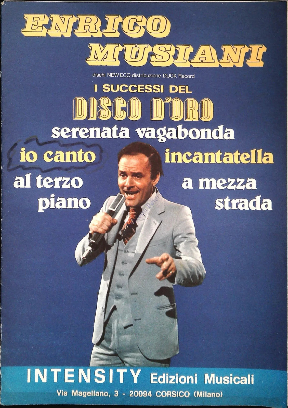 ENRICO MUSIANI. I SUCCESSI DEL DISCO D'ORO - SPARTITO-SHEET MUSIC