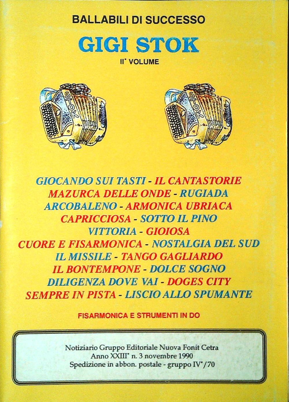 GIGI STOCK SECONDO VOLUME - 20 BRANI - SPARTITO-SHEET MUSIC