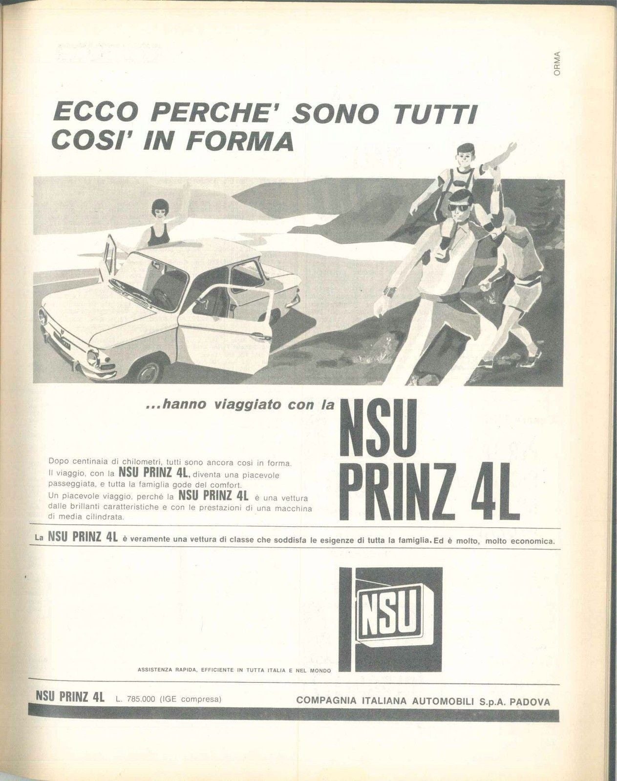 NSU PRINZ 4L - AUTO - ADVERSITING