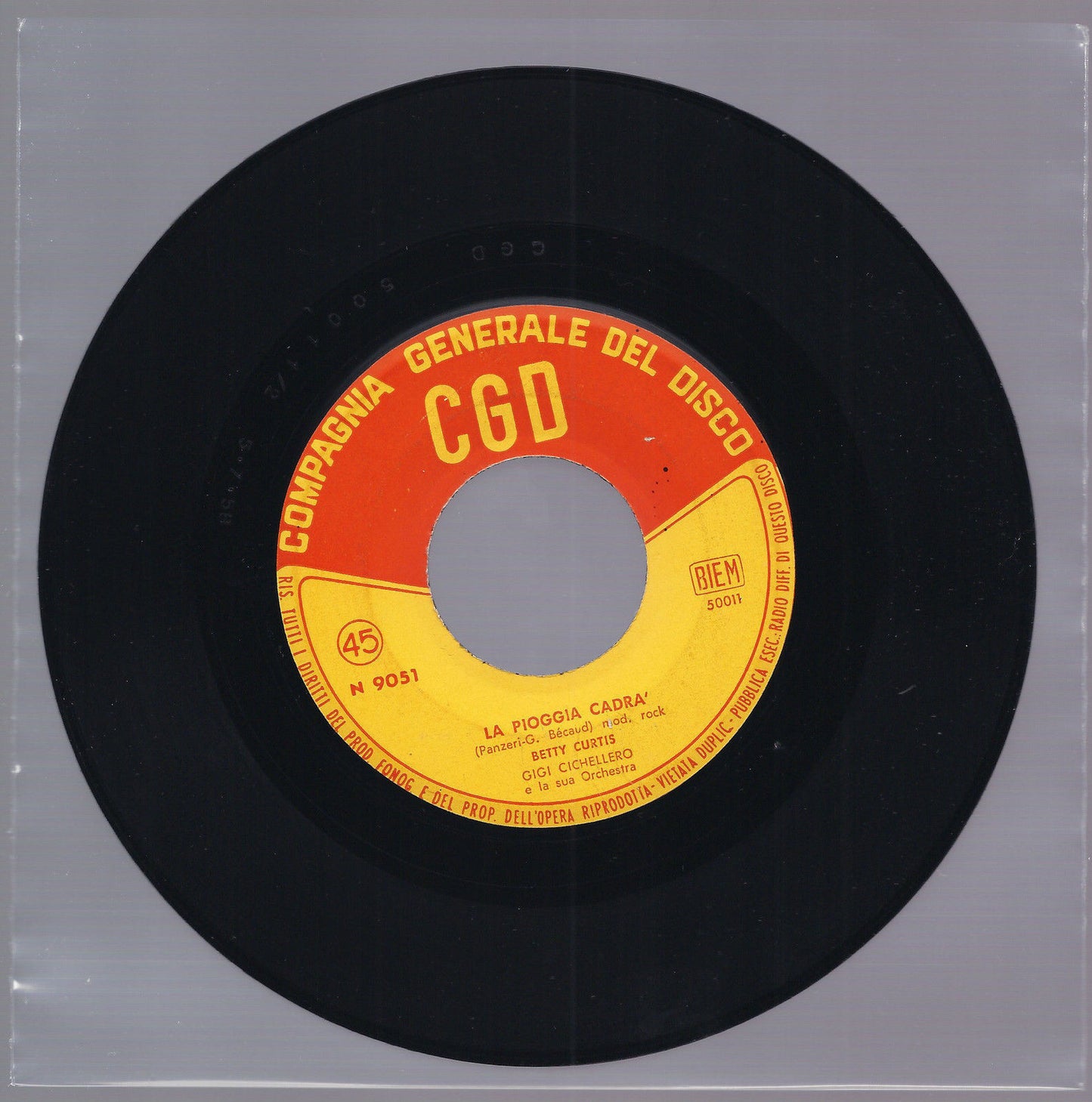LA PIOGGIA CADRA' - QUESTO NOSTRO AMORE == BETTY CURTIS
