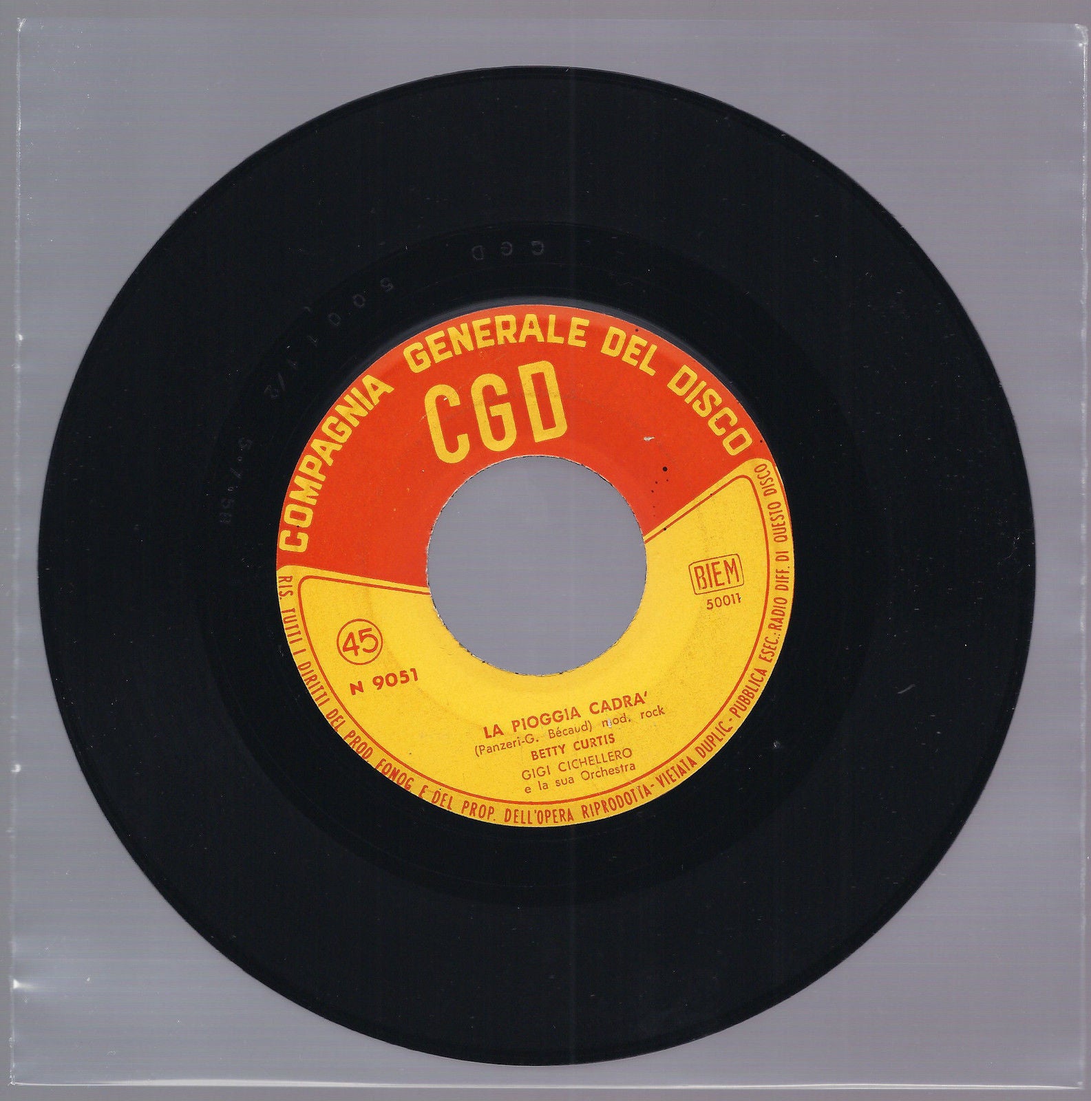 LA PIOGGIA CADRA' - QUESTO NOSTRO AMORE == BETTY CURTIS