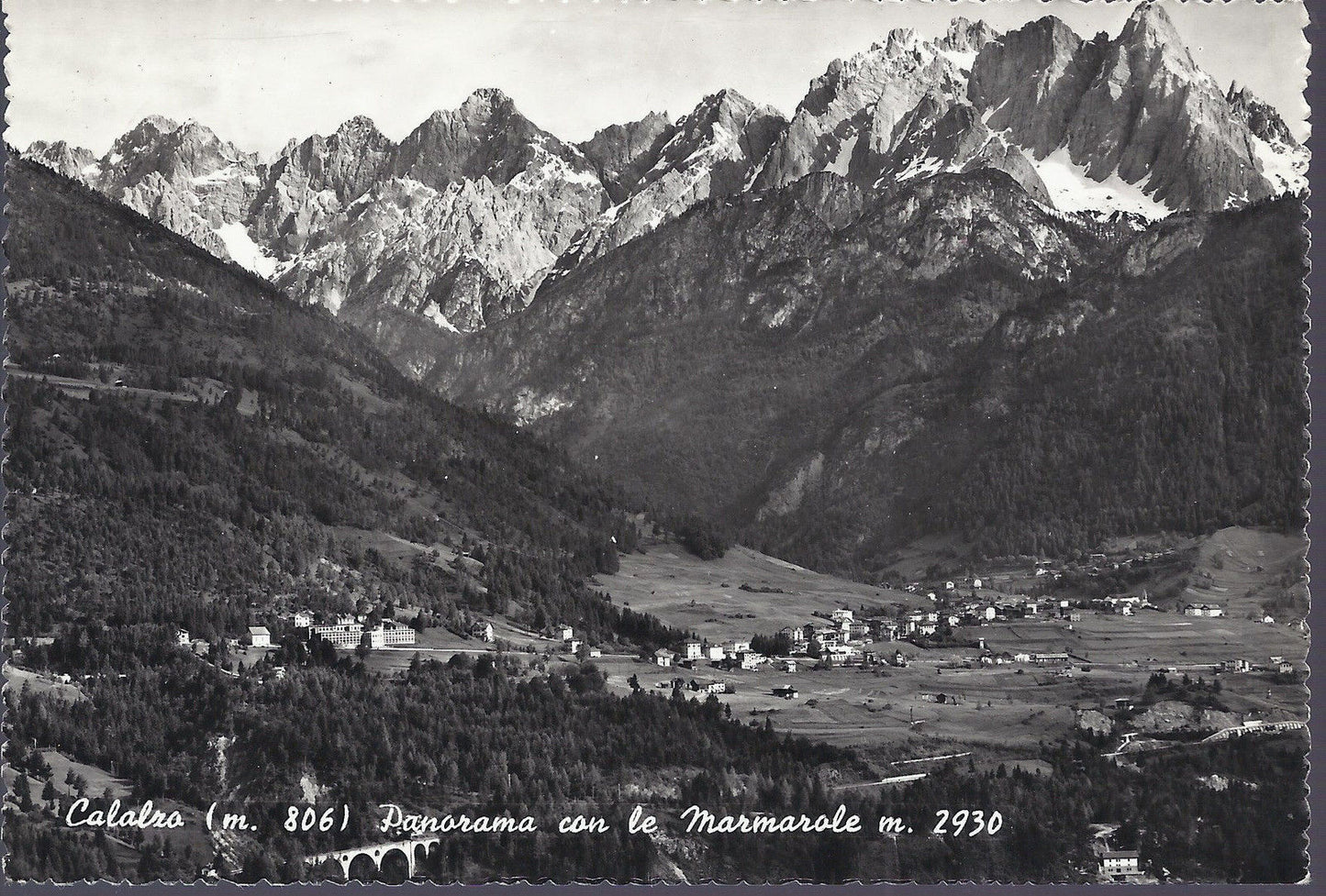 CALALZO DI CADORE - PANORAMA CON LE MARMAROLE - V 1958 - FG