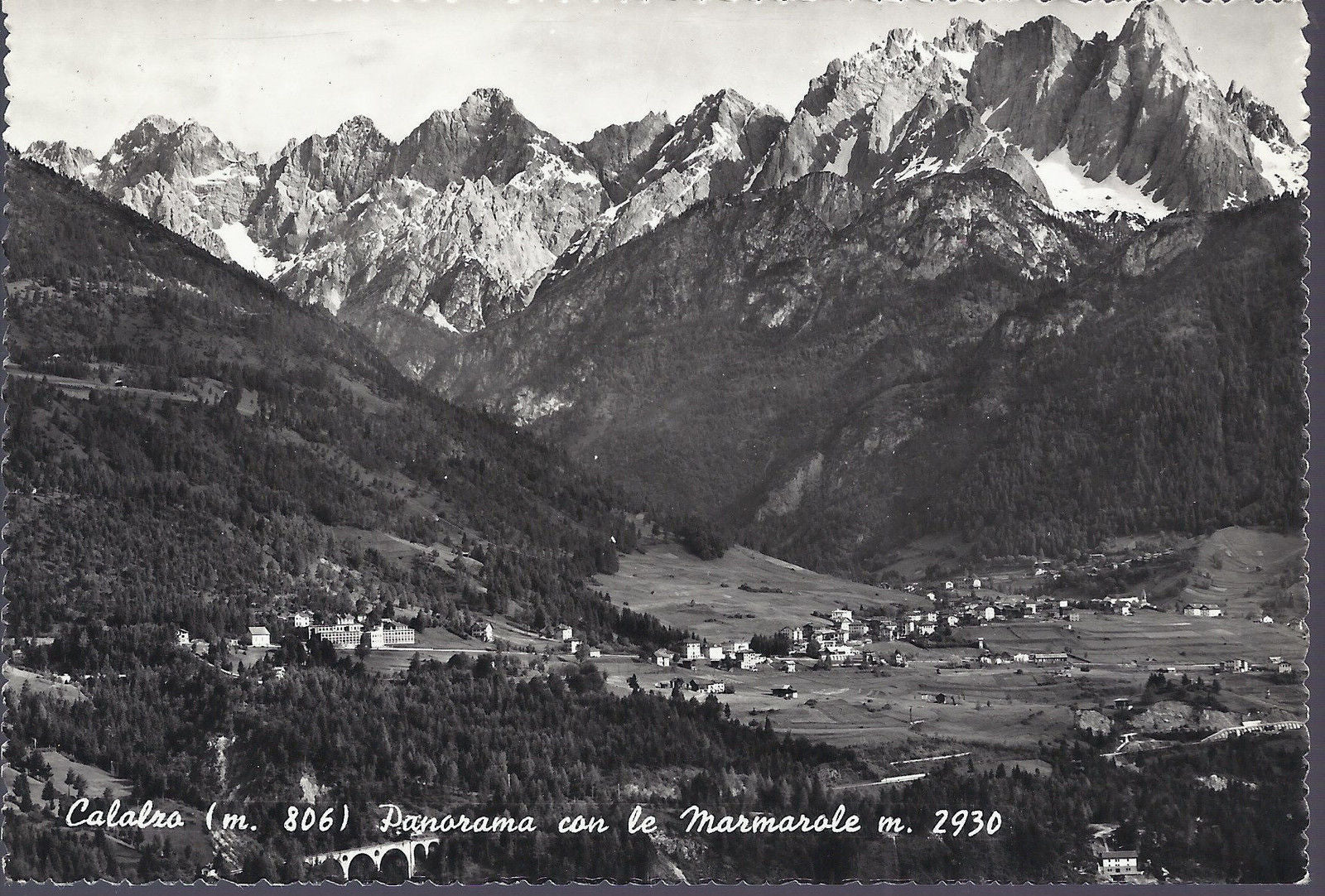 CALALZO DI CADORE - PANORAMA CON LE MARMAROLE - V 1958 - FG