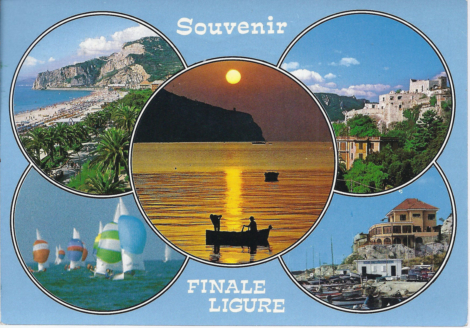FINALE LIGURE - SOUVENIR - 5 VEDUTE - V 1988 - FG