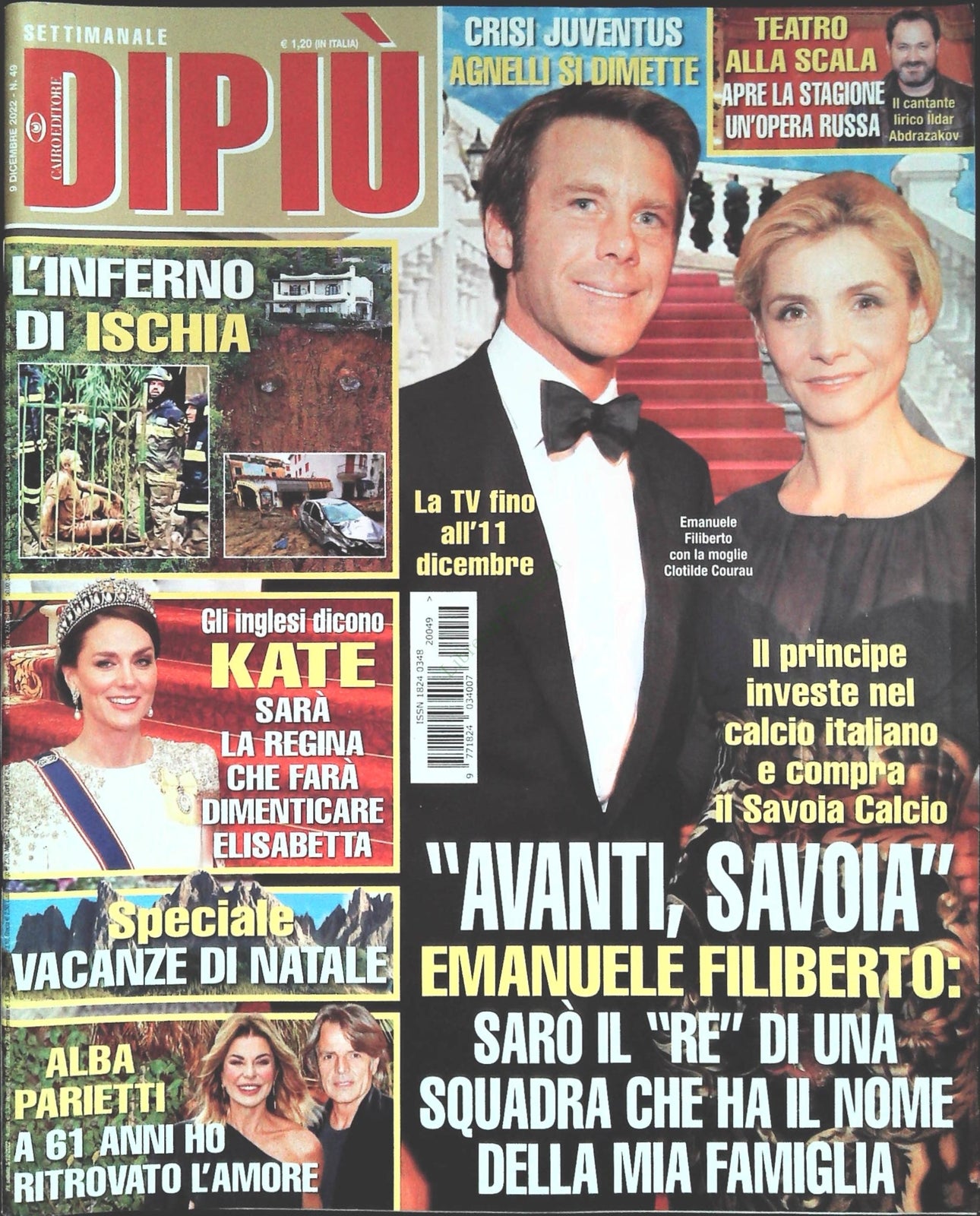 DI PIU' 9 DICEMBRE 2022 - EMANUELE FILIBERTO - ALBA PARIETTI