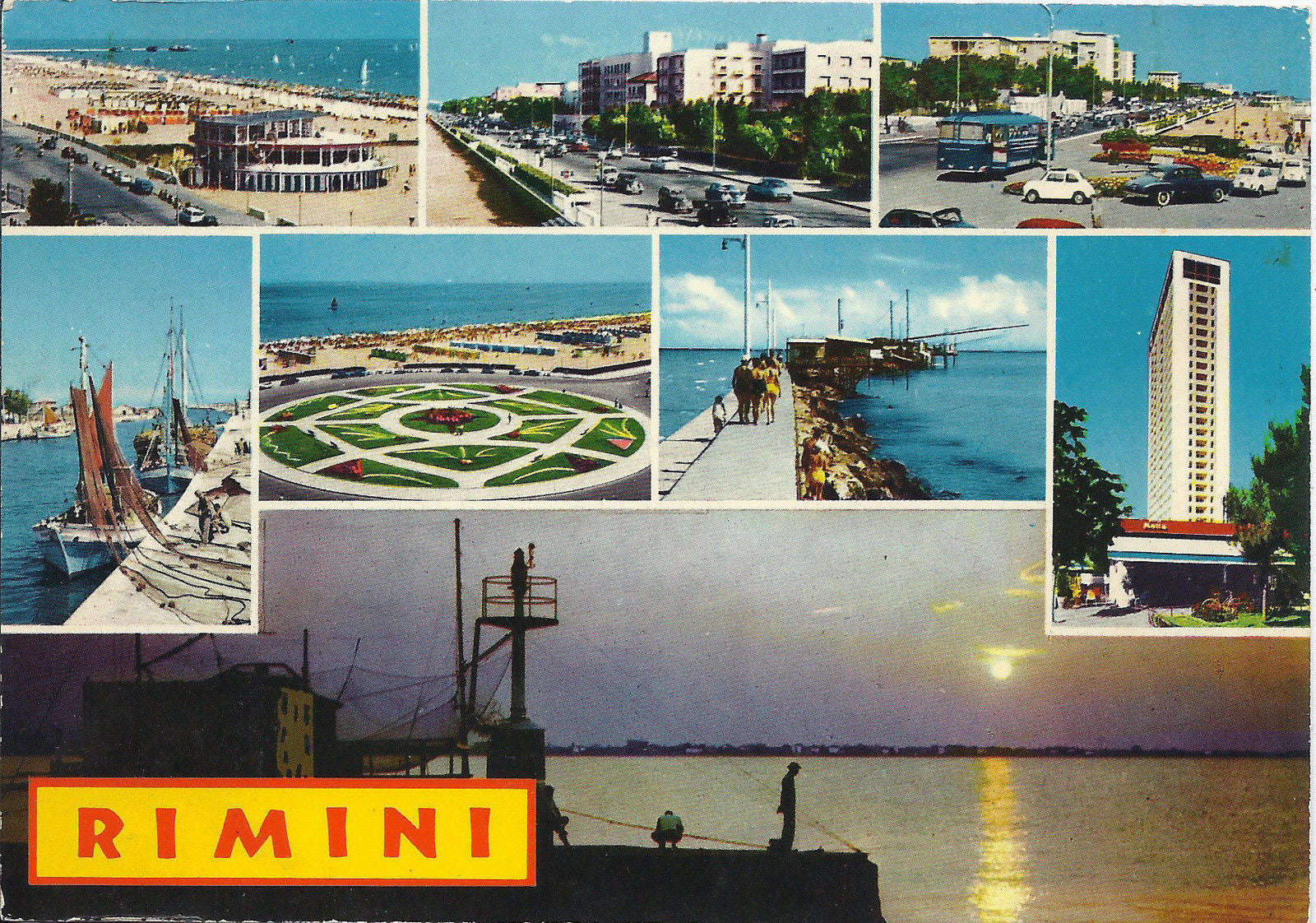 RIMINI - 7 VEDUTINE + 1 VEDUTA - V1966