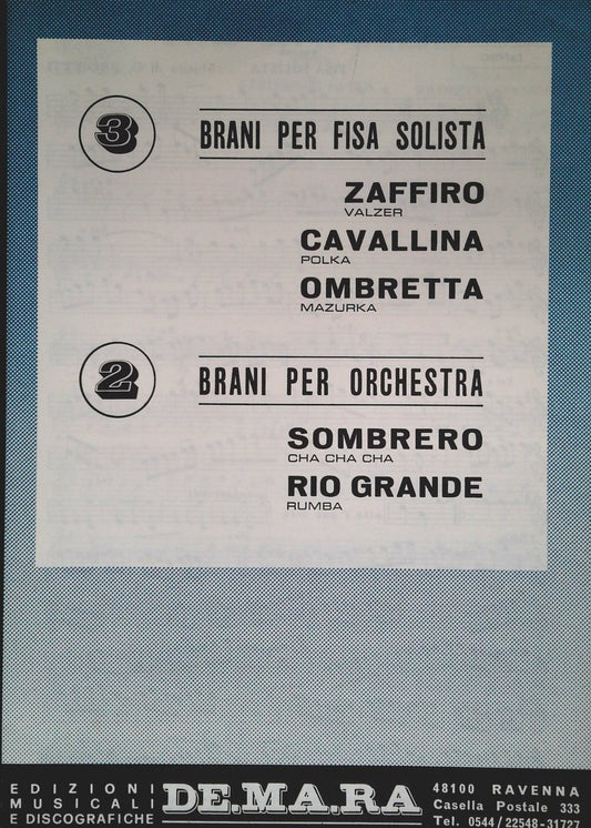 RACCOLTA 3 BRANI FISA SOLISTA - 2 BRANI PER ORCHESTRA - SPARTITO-SHEET MUSIC
