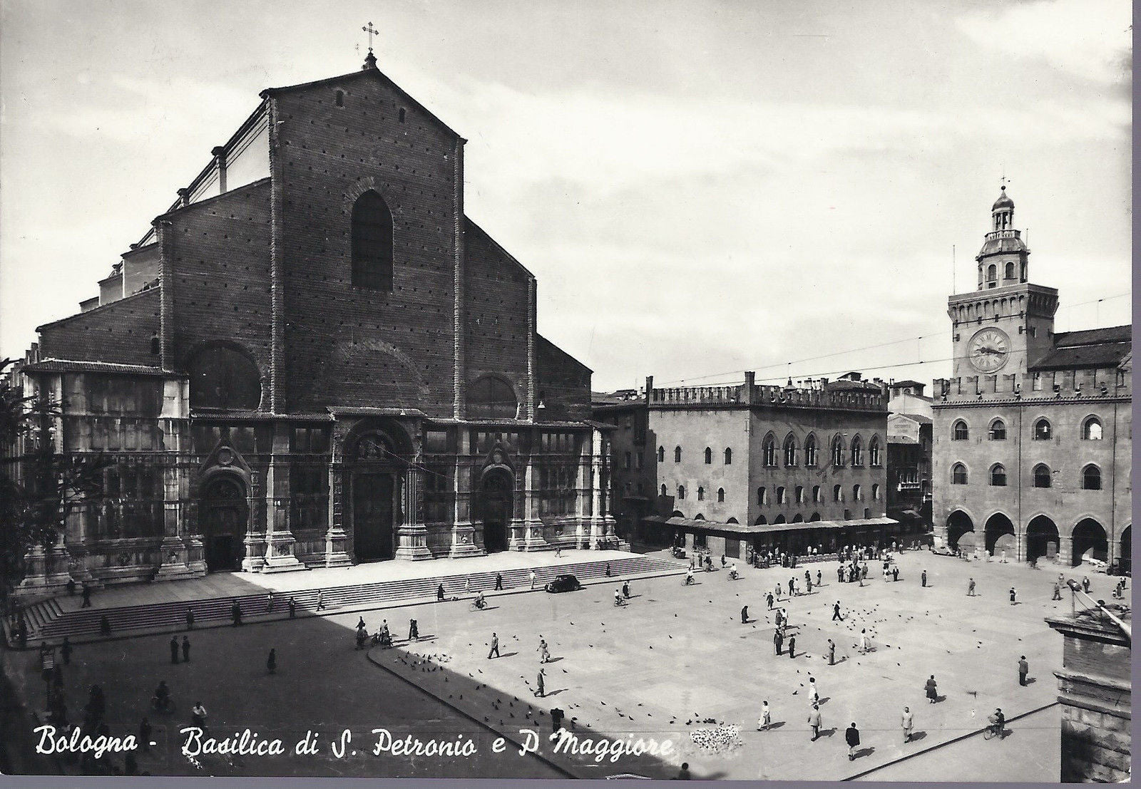 BOLOGNA - BASILICA DI S. PETRONIO E P.zza MAGGIORE - V 1957 
