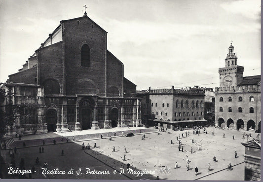 BOLOGNA - BASILICA DI S. PETRONIO E P.zza MAGGIORE - V 1957 