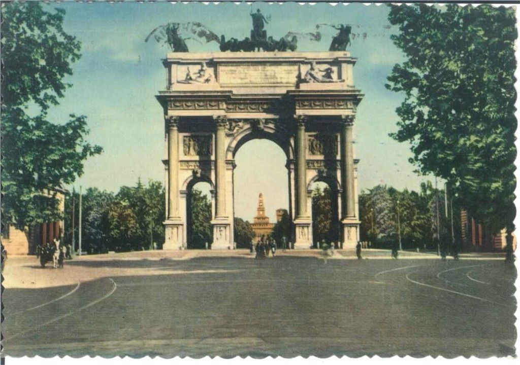 MILANO - ARCO DELLA PACE - 1958 - ACQUARELLATA