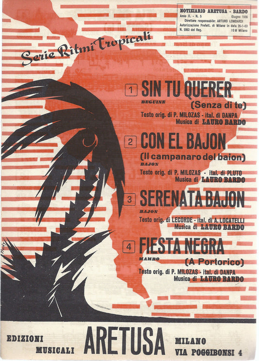 SIN TU QUERER - CON EL BAJON - SERENATA BAJON - FIESTA NEGRA # SPARTITO