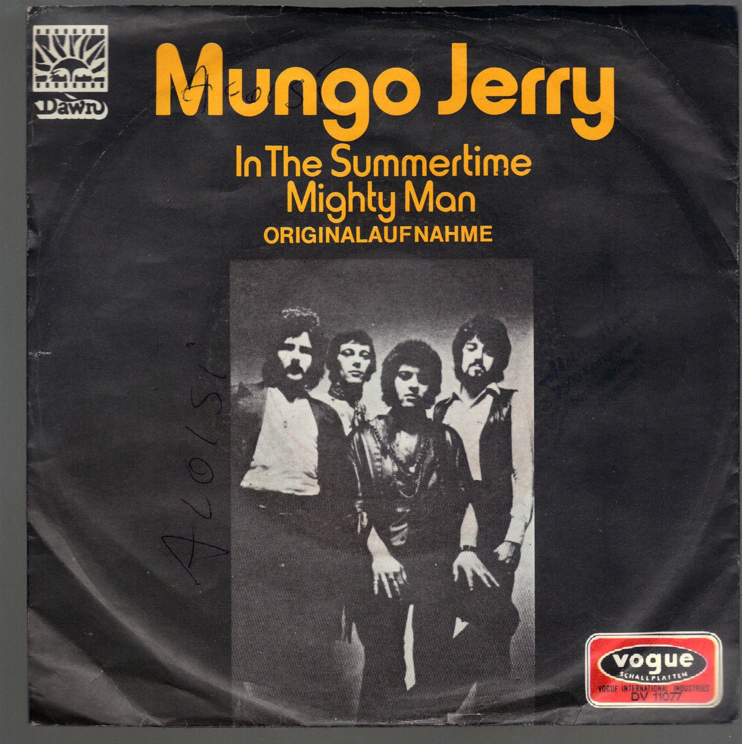IN THE SUMMERTIME - MIGHTY MAN - MUNGO JERRY - Made in Germany