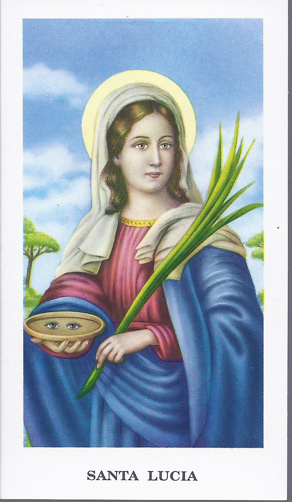 SANTA LUCIA - SANTINO HOLY CARD - AS015-291 - spanish text