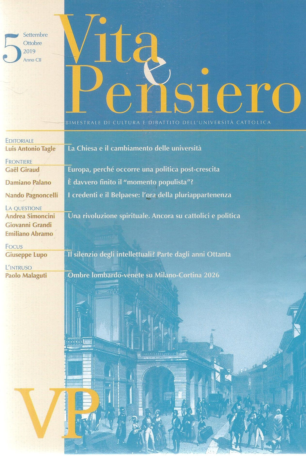 VITA E PENSIERO OTTOBRE 2019