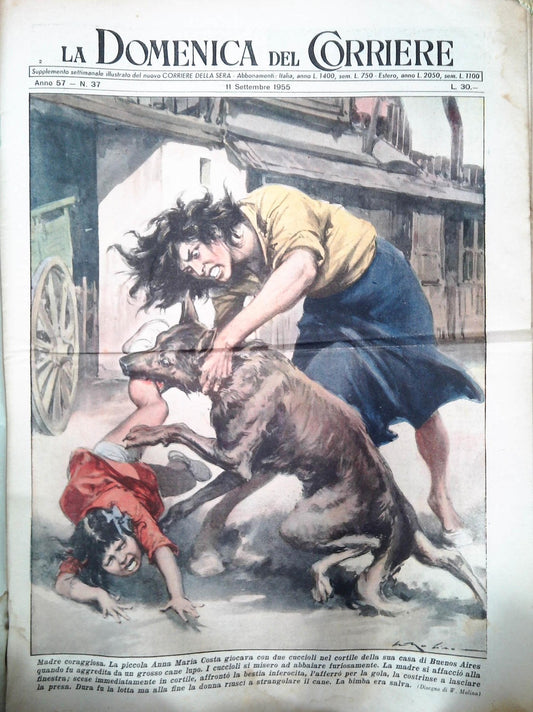 DOMENICA DEL CORRIERE 11 SETTEMBRE 1955