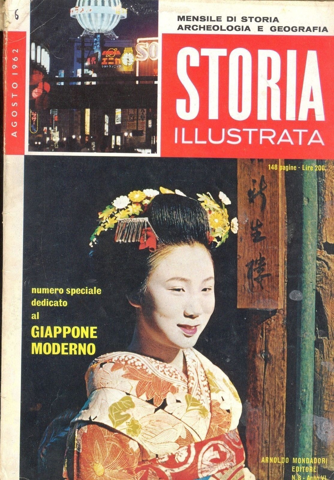 STORIA ILLUSTRATA - AGOSTO 1962 - NUMERO SPECIALE DEDICATO A L GIAPPONE MODERNO
