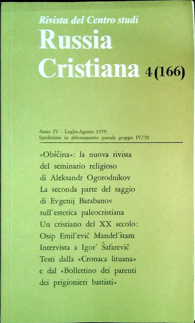 RUSSIA CRISTIANA N. 166 - LUGLIO-AGOSTO 1979