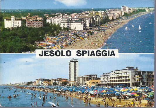 JESOLO SPIAGGIA - 2 VEDUTE - V 1968 - FG
