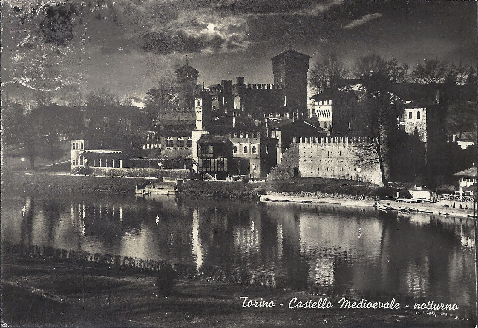 TORINO - CASTELLO MEDIOEVALE - NOTTURNO - V1963