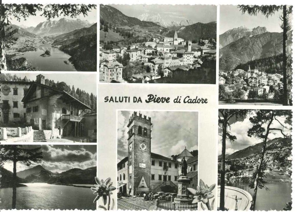 PIEVE DI CADORE - BELLUNO - SETTE VEDUTINE - 1966