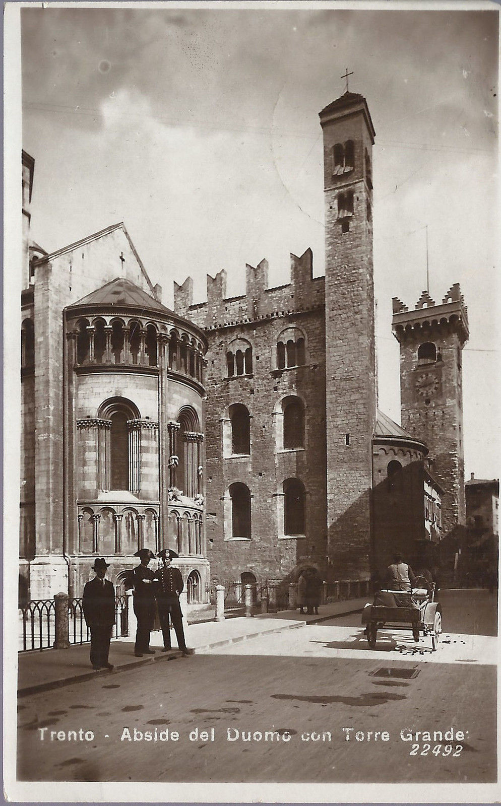 TRENTO - ABSIDE DEL DUOMO CON TORRE GRANDE - V 1933 - FP