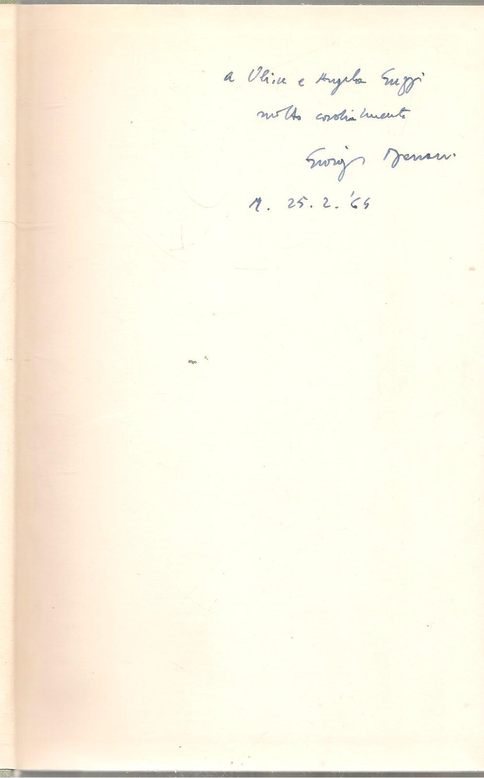 DIETRO LA PORTA - GIORGIO BASSANI - EINAUDI 1964 - DEDICA AUTOGRAFATA