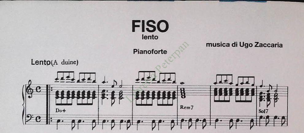 UGO ZACCARIA - 2 BRANI - SPARTITO-SHEET MUSIC