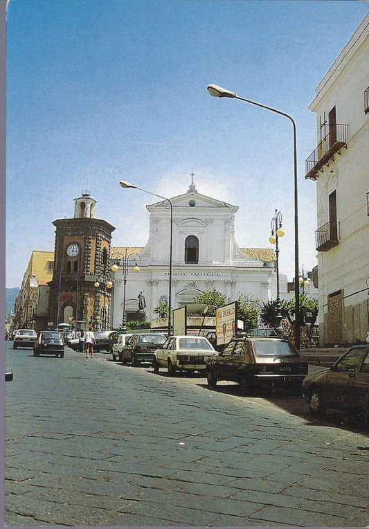 TORRE DEL GRECO - VIA COMIZIO E CHIESA DI SANTA CROCE - NV -