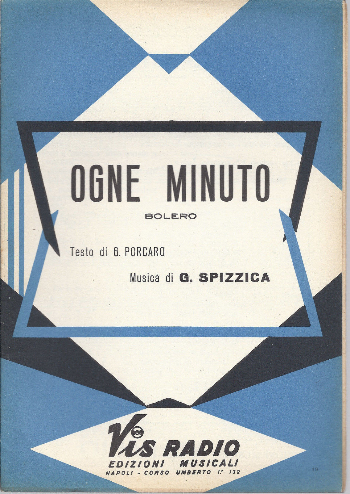 OGNE MINUTO   G. Spizzica -- DON PEDRITO BAFFO 'E FIERRO   L. Vinci # SPARTITO
