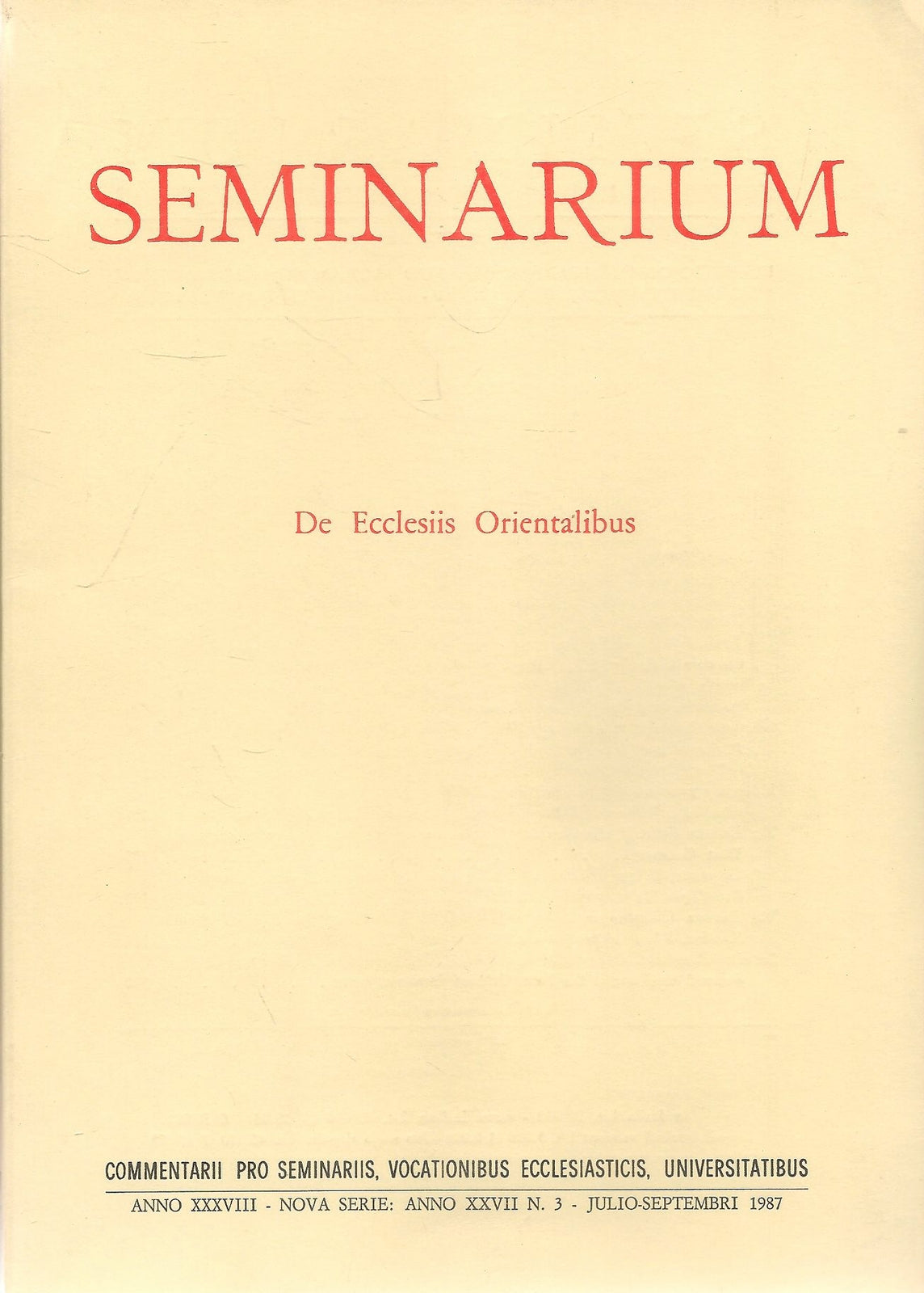 SEMINARIUM N. 3 - 1987